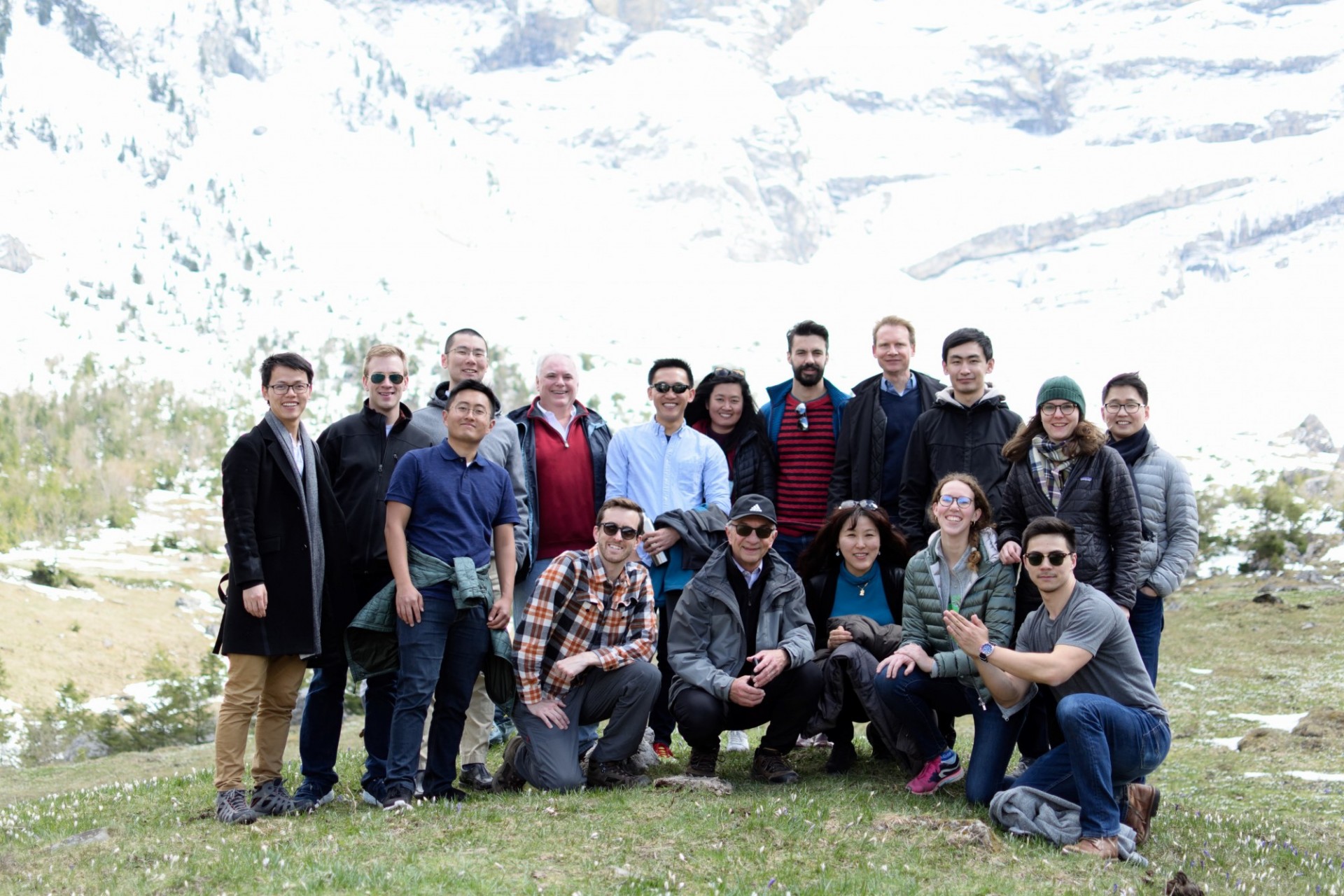 Group of Students and Prof. Infront of mountain